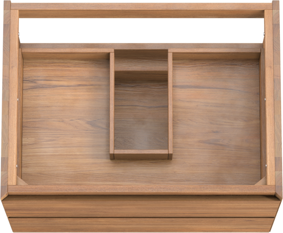 Balmani Mitra zwevende wastafelonderkast 75 x 55 cm teak 2 lades