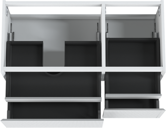 Balmani Fila zwevende wastafelonderkast 120 x 55 cm asymmetrisch links mat wit 4 lades