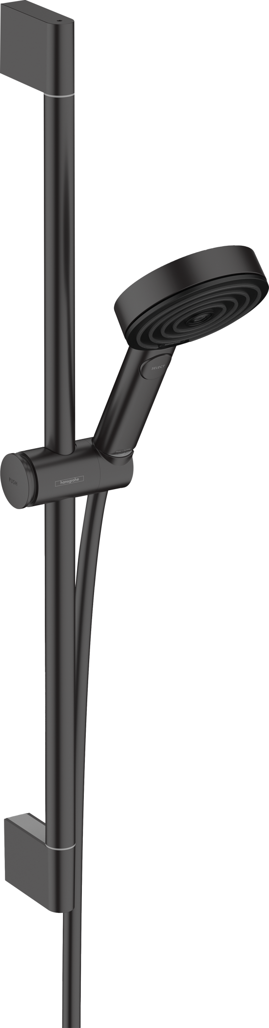 Hansgrohe Pulsify Select S douchestang met douchekop 10,5cm 3 straalsoorten mat zwart