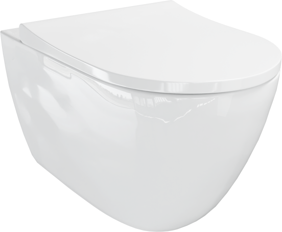 Luca Varess Vinto hangtoilet glanzend wit randloos, inclusief isolatieset