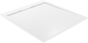Balmani Indus receveur de douche 100 x 90 cm marbre composite blanc mat structure en ardoise