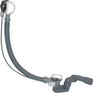 Santeg Unibath badafvoer met overloop 100cm chroom