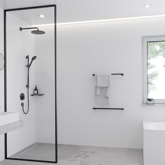 Hansgrohe Croma 280 Ecosmart Tête de douche rond Ø28cm noir mat