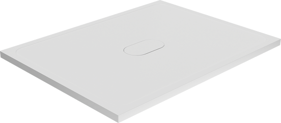Balmani Artic Duschwanne: 120 x 90 cm, Top Solid, Weiß matt