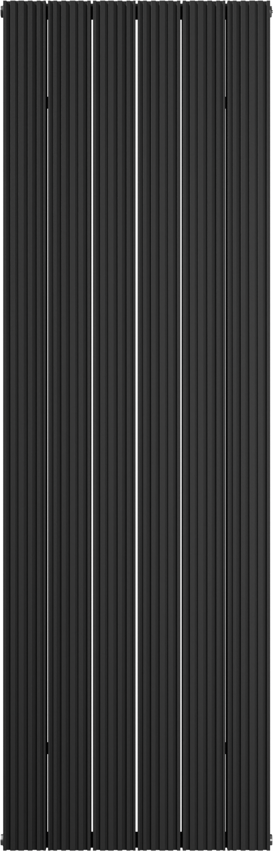 Vipera Mares dubbele handdoekradiator 56,5 x 180 cm centrale verwarming mat zwart zij- en middenaansluiting 2159W