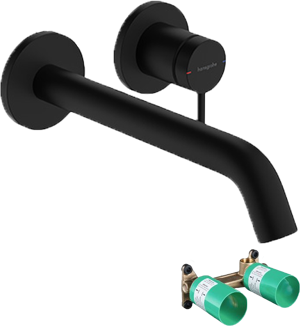 Hansgrohe Tecturis S  inbouw wastafelkraan mat zwart incl. inbouwelement
