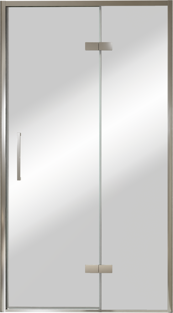 Balmani Senses Design porte pivotante à droite 120 cm x 210 cm verre Miroir Reflex, Profil chrome, coating inclus