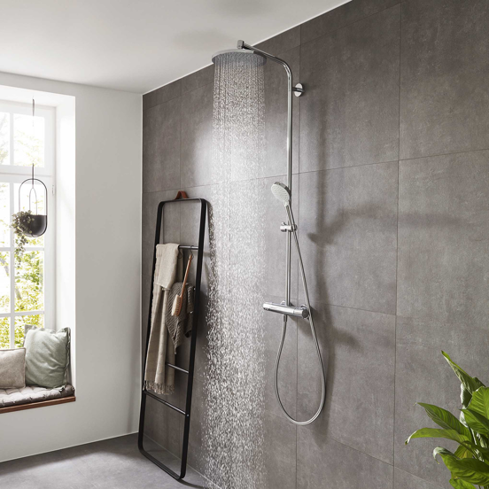 Hansgrohe Crometta S240 thermostatische kraan regendoucheset glanzend chroom