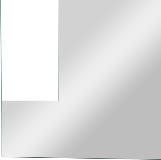 Linie Lunar miroir rectangulaire lumineux 90 x 80 cm