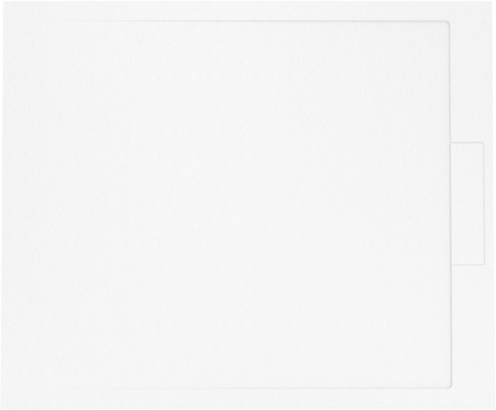 Balmani Indus douchebak 120 x 100 cm composietmarmer mat wit leisteenstructuur