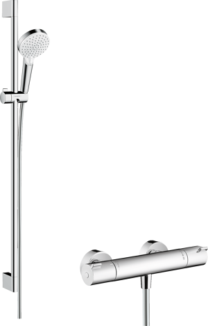 Hansgrohe Crometta Vario douchestang met douchekop 11cm 2 straalsoorten glanzend chroom