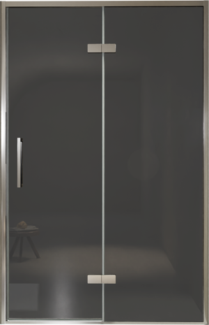 Balmani Senses Design douche draaideur rechts 140 cm x 210 cm Rookglas, Chroom profielen