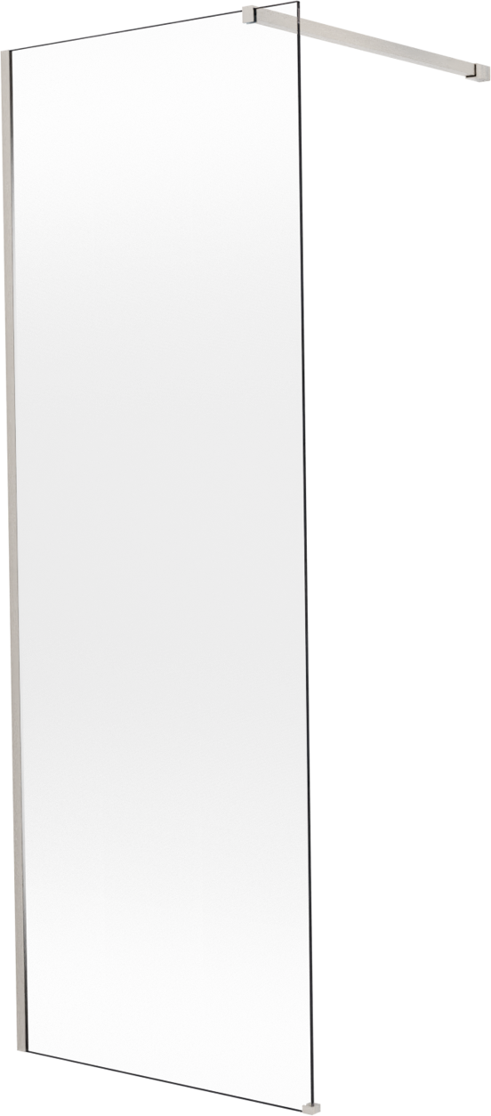 Balmani Modular Walk-In Dusche: 80 x 200 cm, Permafrost, inklusive Coating, Profil Brushed CoolMetal
