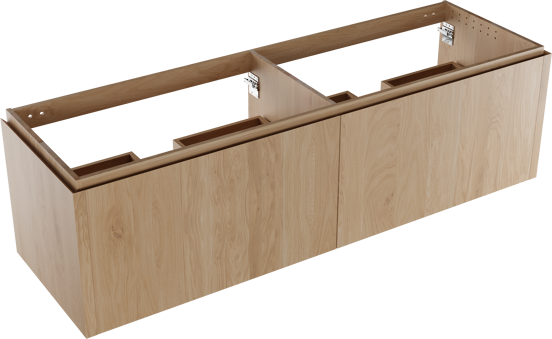 Balmani Eclips zwevende wastafelonderkast 180 x 55 cm natuur eiken 4 lades