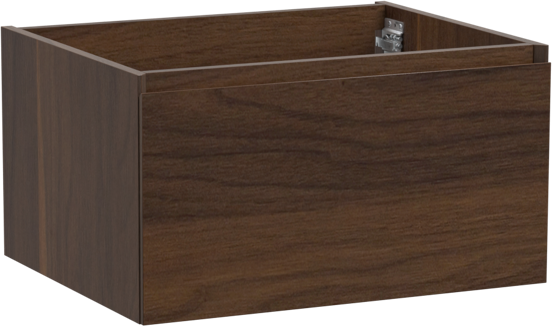 Storke Edge meuble sous-vasque suspendu 65 x 52 cm noyer 1 tiroir