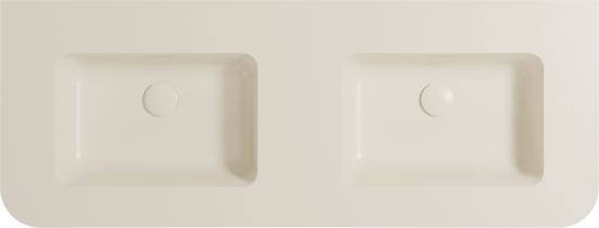 Storke Mata Soft Doppelwaschtisch Beige Granit solid surface 120 x 46 cm