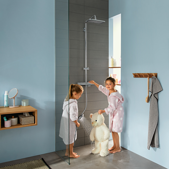 Hansgrohe Croma E280 colonne de douche de pluie robinet thermostatique chrome brillant