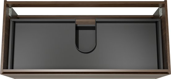 Balmani Mitra meuble sous-vasque suspendu 120 x 55 cm noyer américain 2 tiroirs