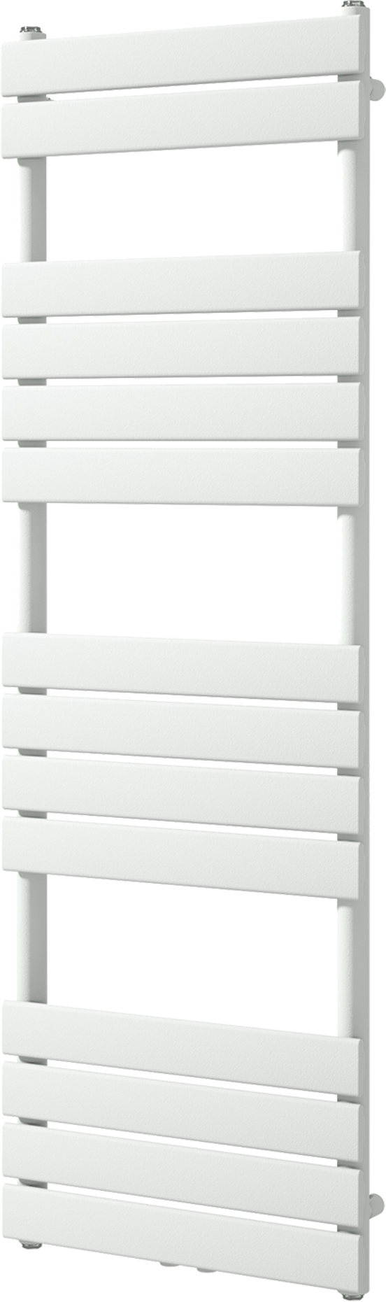 Vipera Vulcan enkele handdoekradiator 50 x 150 cm centrale verwarming mat wit zij- en middenaansluiting 740W