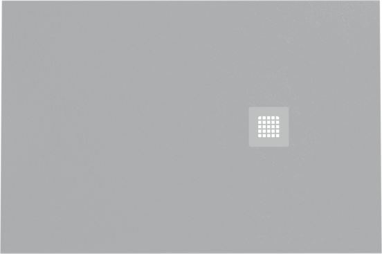 Balmani Vega douchebak 120 x 80 cm composietmarmer lichtgrijs leisteenstructuur