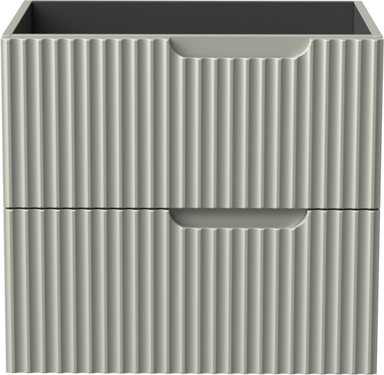 Linie Ribbo zwevende wastafelonderkast 60 x 46 cm greige 2 lades