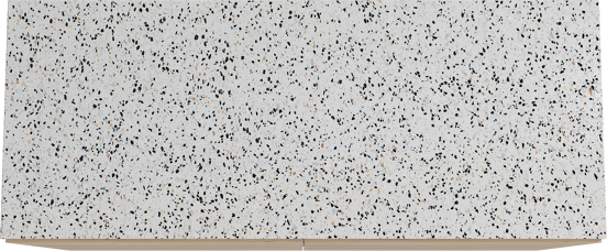 Storke Edge meuble salle de bains à poser 130 x 52 cm chêne brut avec Tavola tablette simple ou double en blanc/noir mat terrazzo