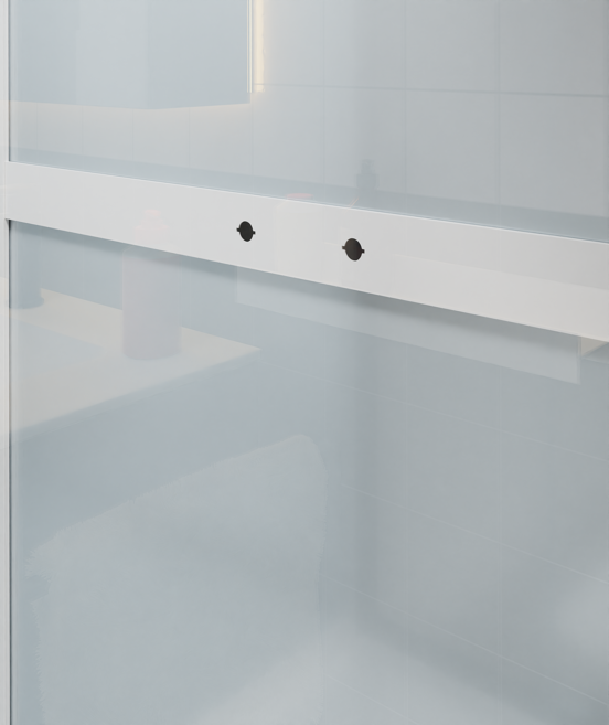 Luca Varess Talan cabine de douche avec portes coulissantes 80 x 80 cm verre transparent profil chrome mat