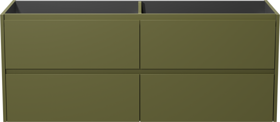Storke Seda meuble sous-lavabo suspendu 150 x 52 cm vert olive 4 tiroirs