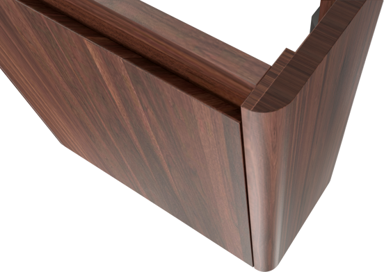 Balmani Fara zwevende fonteinkast 45 x 22 cm Amerikaans notenhout