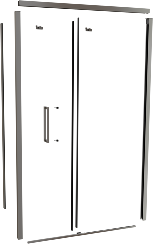Balmani Senses Design 120 cm rechts douchehoek met schuifdeur profielenset chroom
