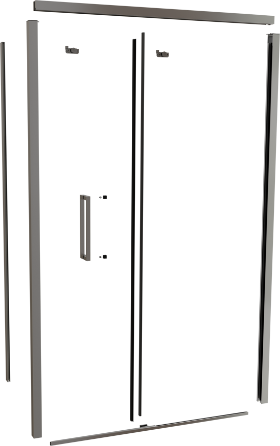 Balmani Senses Design 120 cm rechts douchehoek met schuifdeur profielenset chroom