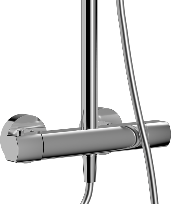 Blaufoss Bodan 250 regendoucheset thermostatische kraan glanzend chroom