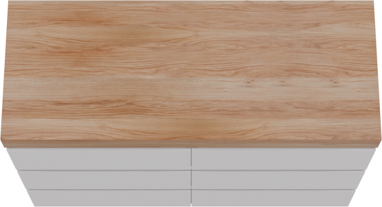Storke Edge freistehendes Möbelstück Set: 130 x 52 cm, Weiß glänzend, mit Kada Einzel- oder Doppel Waschtischplatte, Hochdrucklaminat (HPL) Rustikales Teak