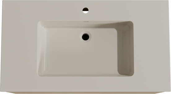 Storke Edge meuble salle de bains suspendu 95 x 52 cm chêne brut avec Diva plan simple en top solid soie grise