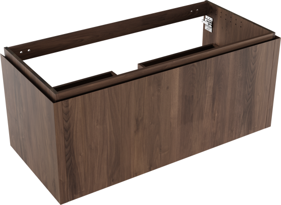 Balmani Eclips meuble sous-lavabo suspendu 120 x 55 cm Noyer américain 2 tiroirs