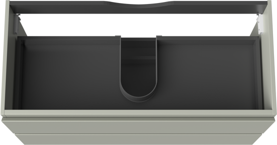 Linie Lado zwevende wastafelonderkast 100 x 46 cm greige 2 lades