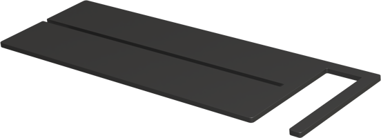 Blaufoss Finn porte-savon pour douche noir mat 44 x 15 cm