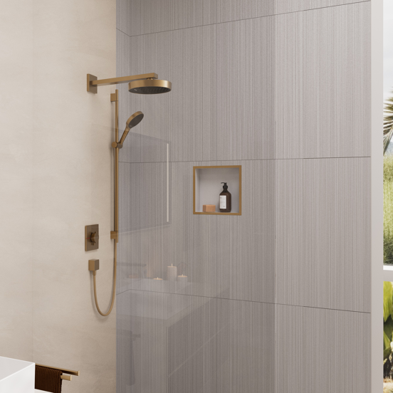 Hansgrohe Showerselect Comfort E thermostat encastrable 2 sorties brushed bronze