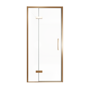 Balmani Senses Design douche draaideur links 100 cm x 210 cm Helder glas, Brushed Rosegold profielen