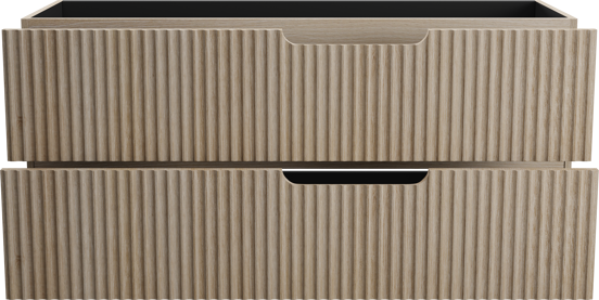 Linie Ribbo meuble sous-vasque suspendu 120 x 46 cm chêne clair 2 tiroirs