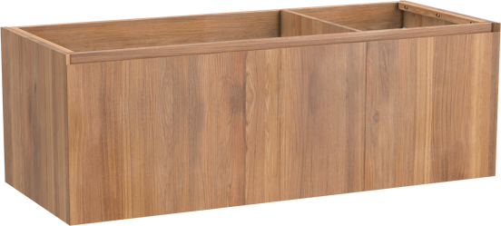 Balmani Idra meuble sous-vasque suspendu 135 x 55 cm asymétrique à gauche teck 4 tiroirs