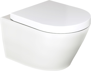 Luca Varess Calibro wc suspendu satin blanc sans rebord