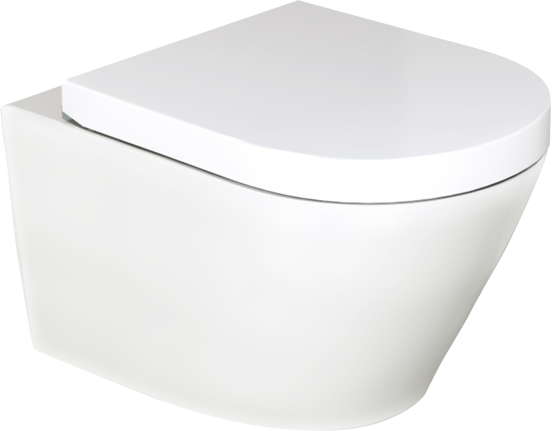 Luca Varess Calibro hangend toilet satijn wit randloos