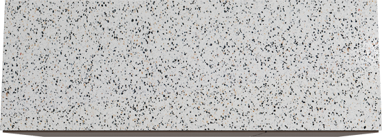Storke Edge freistehendes Möbelstück Set: 150 x 52 cm, Nussbaum, mit Tavola Einzel- oder Doppel Waschtischplatte, Terrazzo in Weiß/Schwarz matt