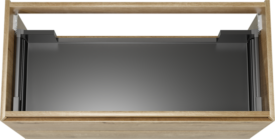 Balmani Mitra Compact hängendes möbelstück Waschtischunterschränke 100 x 46 cm raue eiche 2 Schubladen