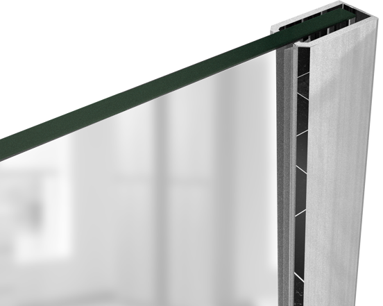 SanyOne Walk-In Dusche: 100 x 195 cm, Klarglas, Chrom Profil, glänzend