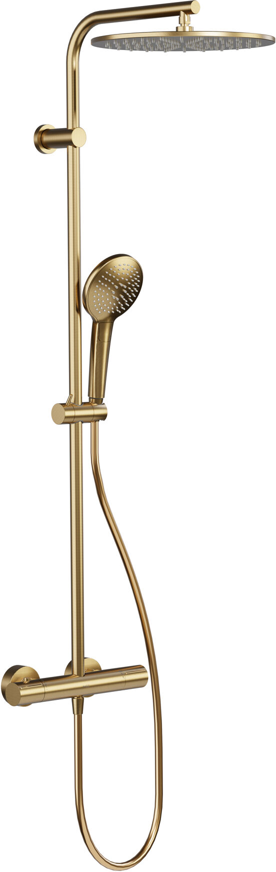 Blaufoss Round 300 colonne de douche de pluie mitigeur thermostatique Brushed Gold
