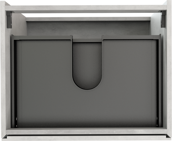 Storke Edge staande wastafelonderkast 65 x 52 cm beton zilvergrijs 3 lades