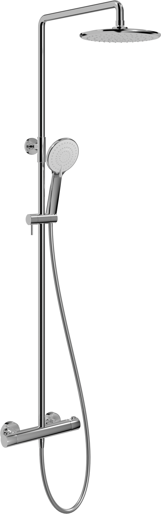Linie Neptunus opbouw regendoucheset thermostatische kraan chroom