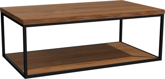 Balmani Life Edge tablette simple teck massive avec frame noir 90 x 50 cm